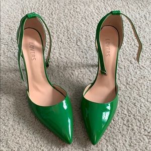 Lovirs Green Ankle Strap Heels Size 10